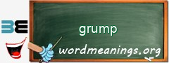 WordMeaning blackboard for grump